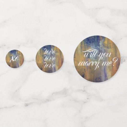 私と結婚しますか。 dalDesignNZによるテーブルの紙吹雪 コンフェッティ (正面)