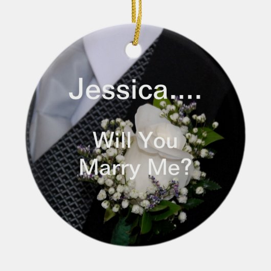 私と結婚します セラミックオーナメント (正面)