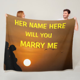 私と結婚します フリースブランケット