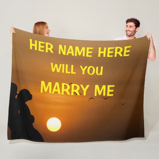 私と結婚します フリースブランケット (インサイチュ)