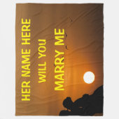 私と結婚します フリースブランケット (正面)