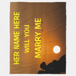 私と結婚します フリースブランケット