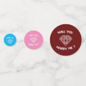 私と結婚するかアールデコ文字ネオンダイヤモンド コンフェッティ (正面)