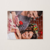 私と結婚するロマンチックな提案パーソナライズ ジグソーパズル (横)