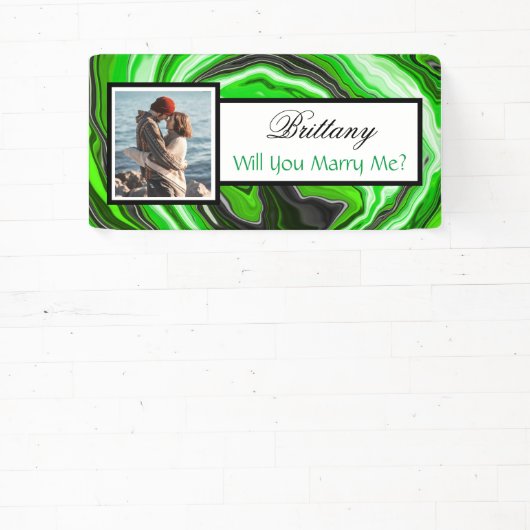 私と結婚する名前をカスタムする提案バナー 横断幕 (インサイチュ)