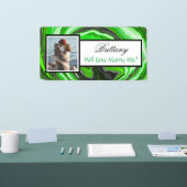 私と結婚する名前をカスタムする提案バナー 横断幕 (トレードショー)