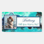 私と結婚する名前をカスタムする提案バナー 横断幕 (横)