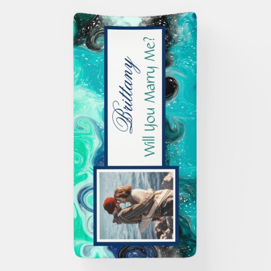 私と結婚する名前をカスタムする提案バナー 横断幕 (縦)