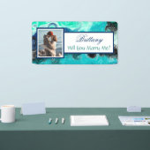 私と結婚する名前をカスタムする提案バナー 横断幕 (トレードショー)