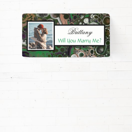 私と結婚する名前をカスタムする提案バナー 横断幕 (インサイチュ)