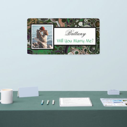 私と結婚する名前をカスタムする提案バナー 横断幕 (トレードショー)