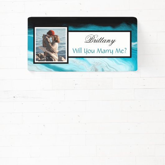 私と結婚する名前をカスタムする提案バナー 横断幕 (インサイチュ)