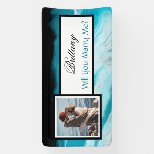 私と結婚する名前をカスタムする提案バナー 横断幕 (縦)