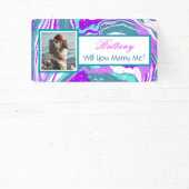 私と結婚する名前をカスタムする提案バナー 横断幕 (インサイチュ)