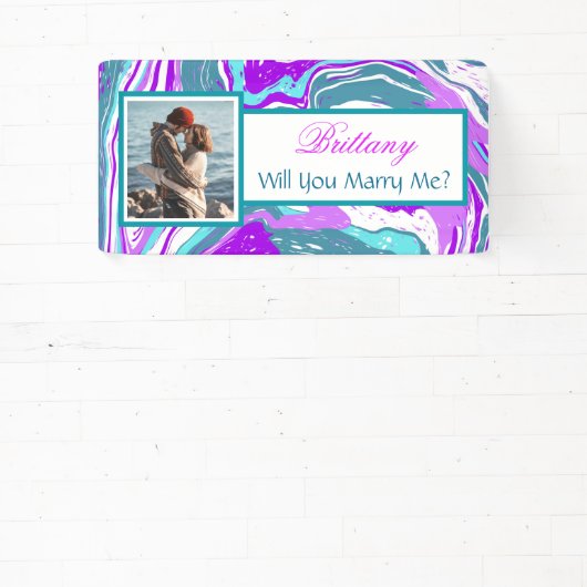 私と結婚する名前をカスタムする提案バナー 横断幕 (インサイチュ)