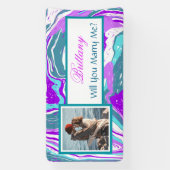 私と結婚する名前をカスタムする提案バナー 横断幕 (縦)