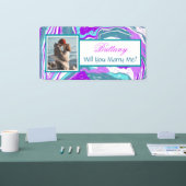 私と結婚する名前をカスタムする提案バナー 横断幕 (トレードショー)