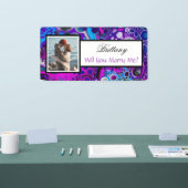 私と結婚する名前をカスタムする提案バナー 横断幕 (トレードショー)