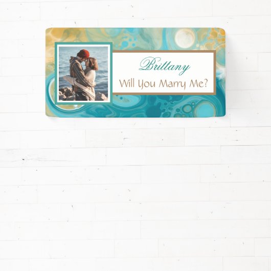 私と結婚する名前をカスタムする提案バナー 横断幕 (インサイチュ)