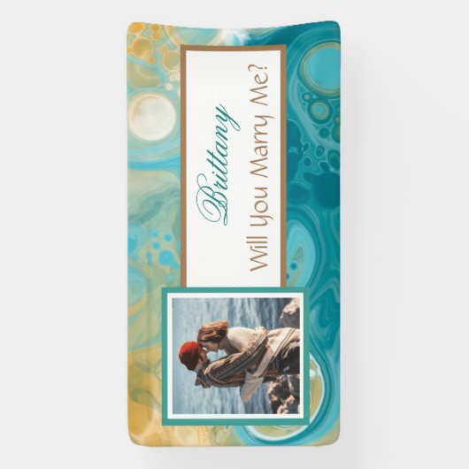 私と結婚する名前をカスタムする提案バナー 横断幕 (縦)