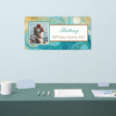 私と結婚する名前をカスタムする提案バナー 横断幕 (トレードショー)