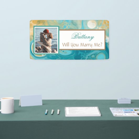 私と結婚する名前をカスタムする提案バナー 横断幕 (トレードショー)