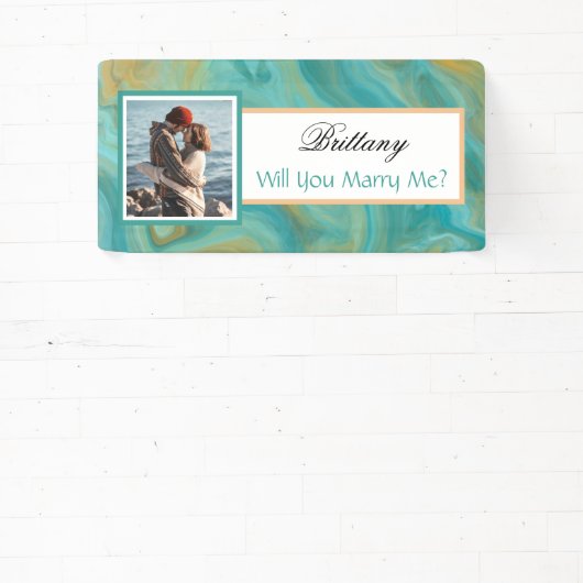私と結婚する名前をカスタムする提案バナー 横断幕 (インサイチュ)