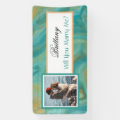 私と結婚する名前をカスタムする提案バナー 横断幕 (縦)