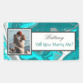 私と結婚する名前をカスタムする提案バナー 横断幕 (横)