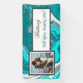 私と結婚する名前をカスタムする提案バナー 横断幕 (縦)