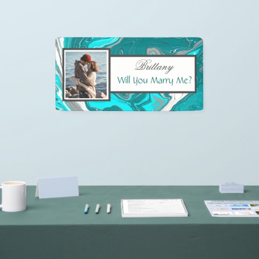 私と結婚する名前をカスタムする提案バナー 横断幕 (トレードショー)