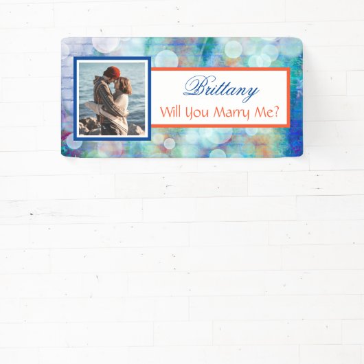 私と結婚する名前をカスタムする提案バナー 横断幕 (インサイチュ)