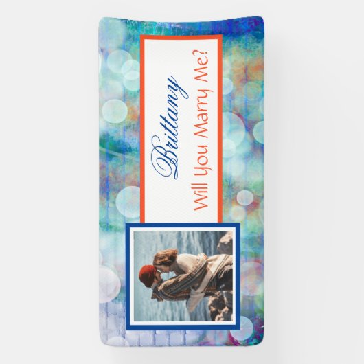 私と結婚する名前をカスタムする提案バナー 横断幕 (縦)