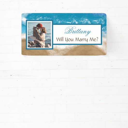 私と結婚する名前をカスタムする提案バナー 横断幕 (インサイチュ)