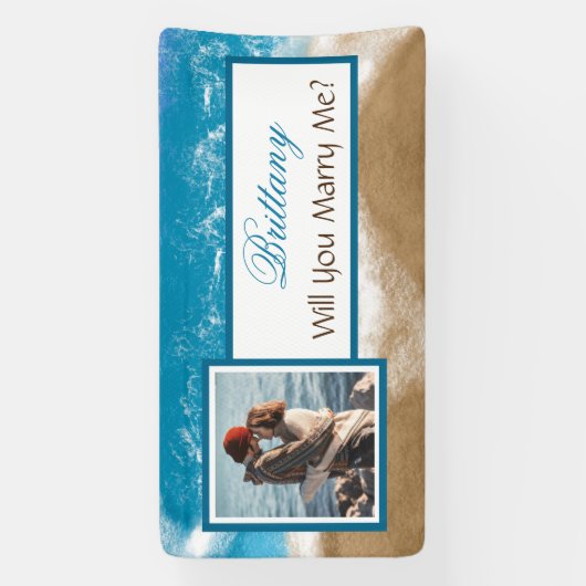 私と結婚する名前をカスタムする提案バナー 横断幕 (縦)