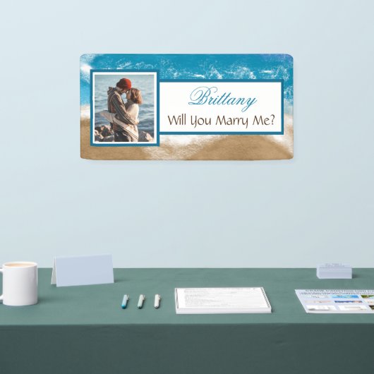 私と結婚する名前をカスタムする提案バナー 横断幕 (トレードショー)