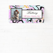 私と結婚する名前をカスタムする提案バナー 横断幕 (インサイチュ)