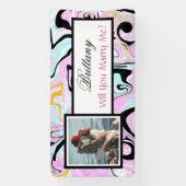 私と結婚する名前をカスタムする提案バナー 横断幕 (縦)