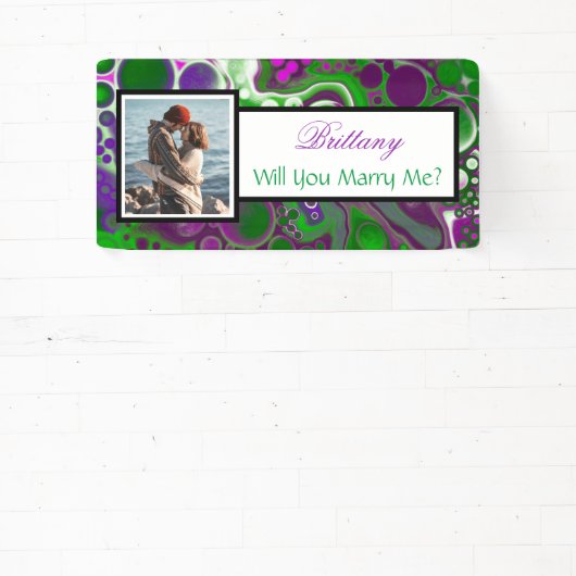 私と結婚する名前をカスタムする提案バナー 横断幕 (インサイチュ)