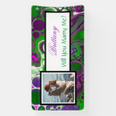 私と結婚する名前をカスタムする提案バナー 横断幕 (縦)