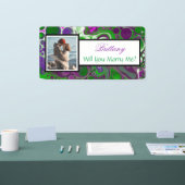 私と結婚する名前をカスタムする提案バナー 横断幕 (トレードショー)