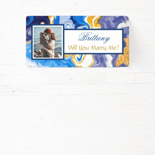 私と結婚する名前をカスタムする提案バナー 横断幕 (インサイチュ)
