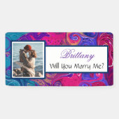 私と結婚する名前をカスタムする提案バナー 横断幕 (横)