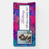 私と結婚する名前をカスタムする提案バナー 横断幕 (縦)