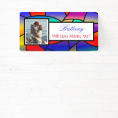 私と結婚する名前をカスタムする提案バナー 横断幕 (インサイチュ)