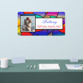 私と結婚する名前をカスタムする提案バナー 横断幕 (トレードショー)