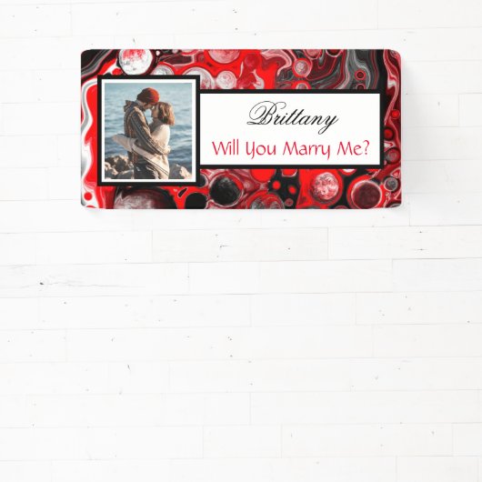 私と結婚する名前をカスタムする提案バナー 横断幕 (インサイチュ)