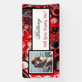 私と結婚する名前をカスタムする提案バナー 横断幕 (縦)