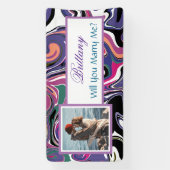 私と結婚する名前をカスタムする提案バナー 横断幕 (縦)