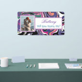 私と結婚する名前をカスタムする提案バナー 横断幕 (トレードショー)